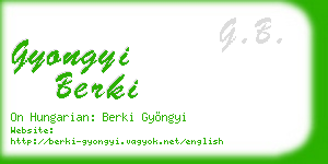 gyongyi berki business card