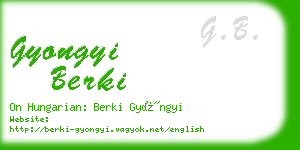 gyongyi berki business card